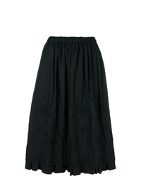 Comme Des Garcons Comme Des Garcons Comme Des Garons Comme Des Garons Floral Embroidered Mid Length Skirt