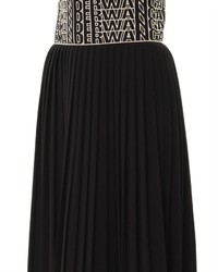 Alexander Wang Logo Embroidered Pleated Skirt