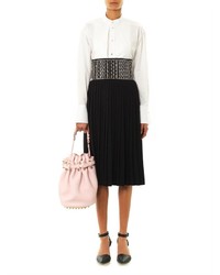 Alexander Wang Logo Embroidered Pleated Skirt