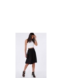 Missguided Bella Full Jersey Midi Skirt Black