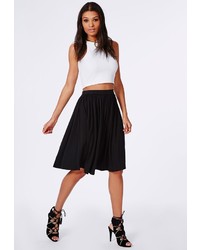 Missguided Bella Full Jersey Midi Skirt Black