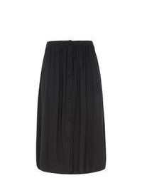 New Look Black Button Front Midi Skirt