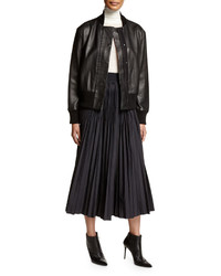 DKNY Pleated Midi Skirt Black