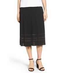Ming Wang Pleated Midi Skirt