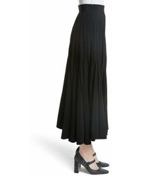 Co Pleated Stretch Crepe Midi Skirt