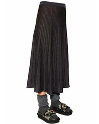 Antonio Marras Pleated Virgin Wool Midi Skirt