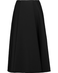 Vionnet Pleated Wool Blend Midi Skirt