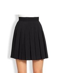 Alexander McQueen Pleated Mini Skirt Black