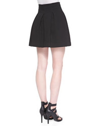 Milly Double Weave Cady Pleated Skirt