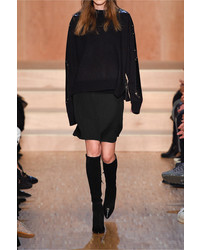 Givenchy Pleated Mini Skirt In Black Jersey
