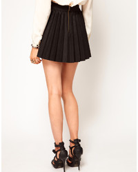 Asos Pleated Skirt In Leather Look