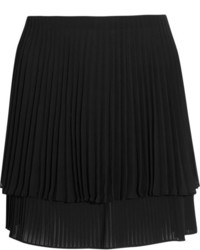 Topshop Unique Layered Pleated Crepe Mini Skirt