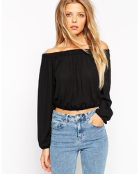Asos Collection Off The Shoulder And Open Back Top