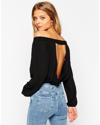 Asos Collection Off The Shoulder And Open Back Top