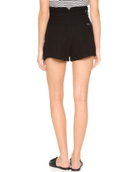 7 For All Mankind Belted Pleated Shorts