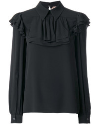 No.21 No21 Pleated Frilled Detail Blouse