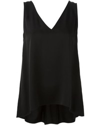 Theory Pleated Back V Neck Top