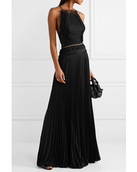 Jason Wu Collection Open Back Med Silk Tte And Pleated Jersey Gown