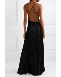 Jason Wu Collection Open Back Med Silk Tte And Pleated Jersey Gown
