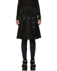 Sacai Black Classic Pleated Shirting Skirt