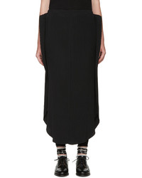 Issey Miyake Black Pleated Solid Earth Skirt
