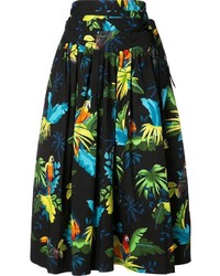 Marc Jacobs Parrots Print Pleated Skirt