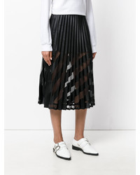 Off-White Midi Pleated Skirt
