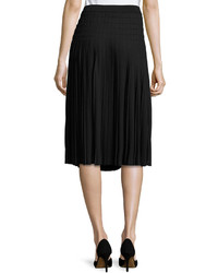Joan Vass Pleated Knee Length Skirt