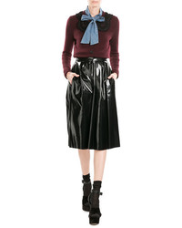 Marc Jacobs Pleated Patent Skirt