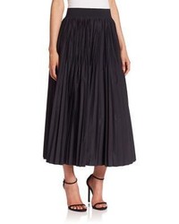 DKNY Solid Pleated Skirt