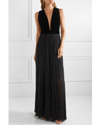 Givenchy Velvet And Pleated Silk Tte Gown