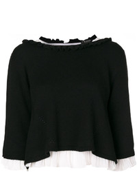 Twin-Set Pleated Trim Knitted Top