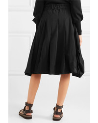 Comme Des Garcons Comme Des Garcons Pleated Wool Gabardine Midi Skirt