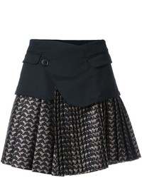 A.F.Vandevorst Pleated Jacquard Skirt