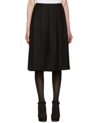 Nina Ricci Black Wool Pleated Skirt