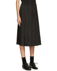 Comme des Garcons Comme Des Garons Black Pleated Wool Skirt