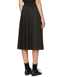 Comme des Garcons Comme Des Garons Black Pleated Wool Skirt