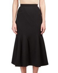 Roland Mouret Wool Blend Pleated Skirt