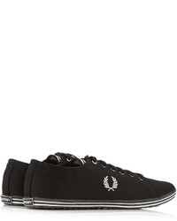 Fred Perry Black Canvas Sneakers