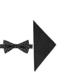 Asstd National Brand Glow In The Dark Dot Bow Tie And Pocket Square Set