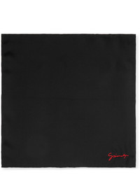 Givenchy Logo Embroidered Silk Pocket Square