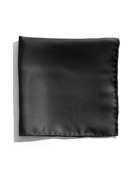 Nordstrom Silk Twill Pocket Square Black One Size
