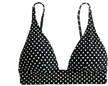 black polka dot bikini top