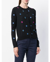 Ps By Paul Smith Polka Dot Embroidered Cardigan