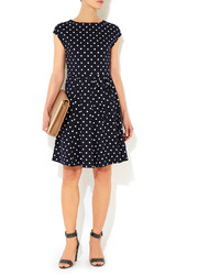 wallis blue polka dot dress