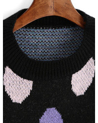 Black Polka Dot Mohair Sweater