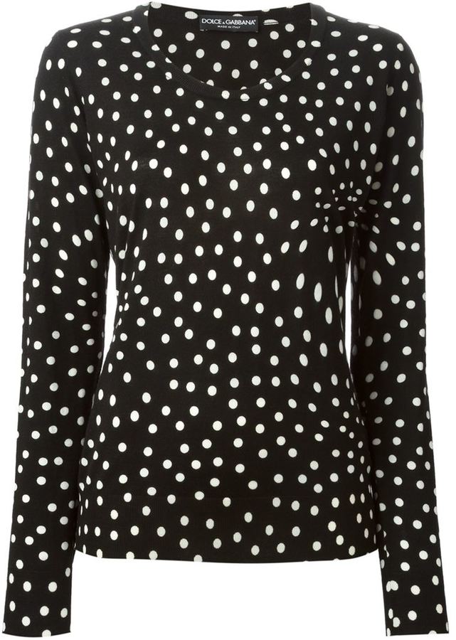 Dolce Gabbana Polka Dot Sweater 1 395 Farfetch Com Lookastic