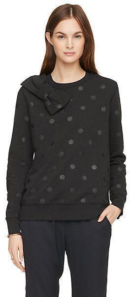 Kate Spade Glitter Dot Bow Sweatshirt, $178 | Kate Spade | Lookastic