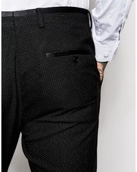 Asos Slim Suit Pants In Polka Dot