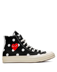 Black Polka Dot High Top Sneakers